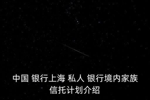 中國 銀行上海 私人 銀行境內(nèi)家族信托計(jì)劃介紹