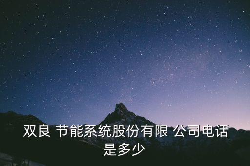  雙良 節(jié)能系統(tǒng)股份有限 公司電話是多少