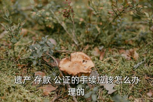  遺產 存款 公證的手續(xù)應該怎么辦理的