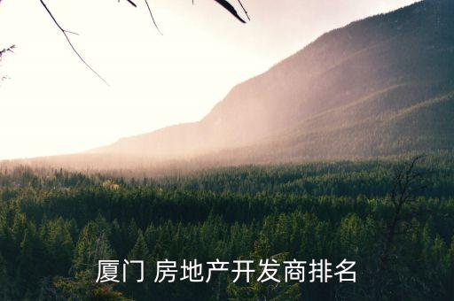 廈門(mén) 房地產(chǎn)開(kāi)發(fā)商排名