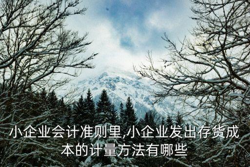 小企業(yè)會計準則里,小企業(yè)發(fā)出存貨成本的計量方法有哪些