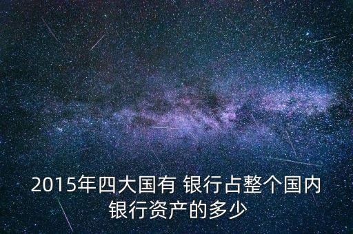 2015年四大國有 銀行占整個國內 銀行資產(chǎn)的多少