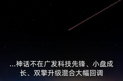 ...神話不在廣發(fā)科技先鋒、小盤成長(zhǎng)、雙擎升級(jí)混合大幅回調(diào)