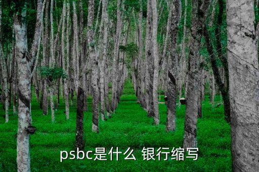 psbc是什么 銀行縮寫