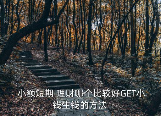  小額短期 理財哪個比較好GET小錢生錢的方法