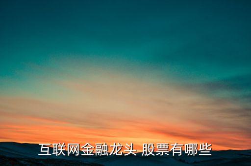 互聯(lián)網(wǎng)金融龍頭 股票有哪些