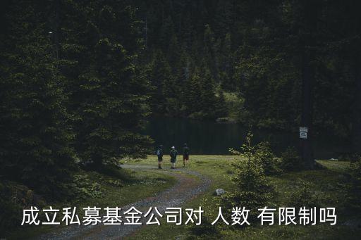 成立私募基金公司對 人數(shù) 有限制嗎