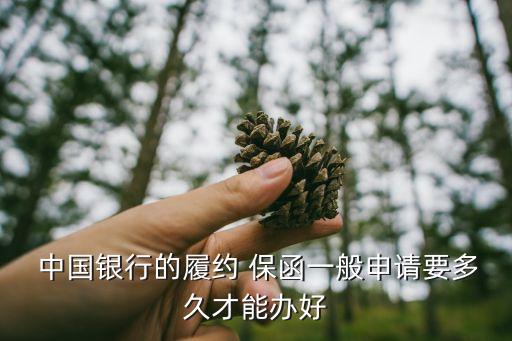  中國銀行的履約 保函一般申請(qǐng)要多久才能辦好