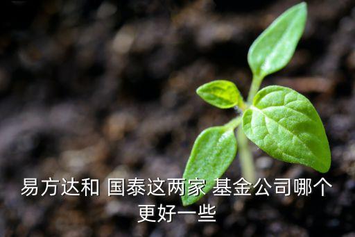 易方達(dá)和 國泰這兩家 基金公司哪個(gè)更好一些