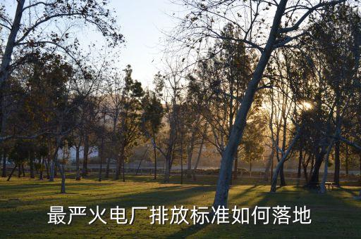 最嚴火電廠排放標準如何落地