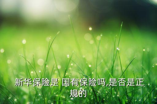  新華保險(xiǎn)是 國(guó)有保險(xiǎn)嗎,是否是正規(guī)的