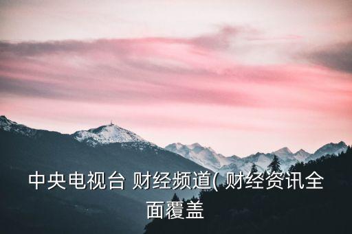 中央電視臺 財經(jīng)頻道( 財經(jīng)資訊全面覆蓋