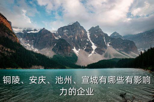 銅陵、安慶、池州、宣城有哪些有影響力的企業(yè)