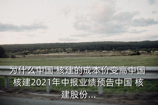 為什么中國 核建的成本價變高中國 核建2021年中報業(yè)績預告中國 核建股份...